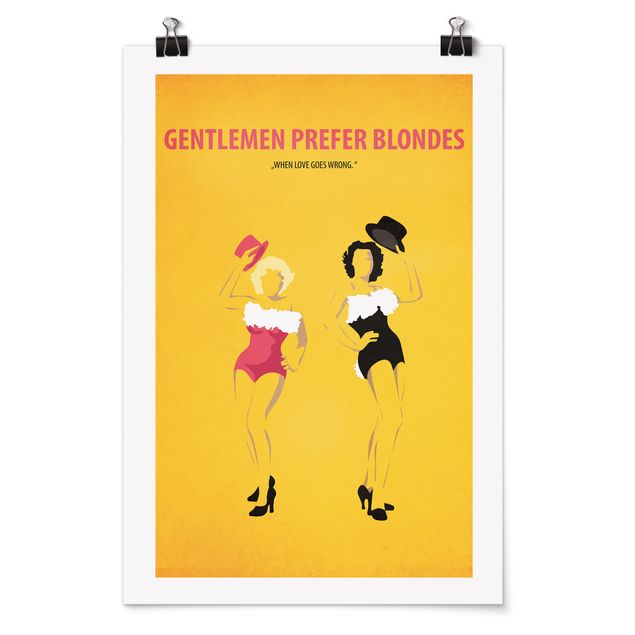 Billeder portræt Film Poster Gentlemen Prefer Blondes