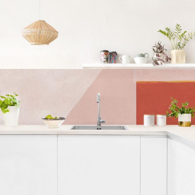 Stænkplade køkken Pink Geometry