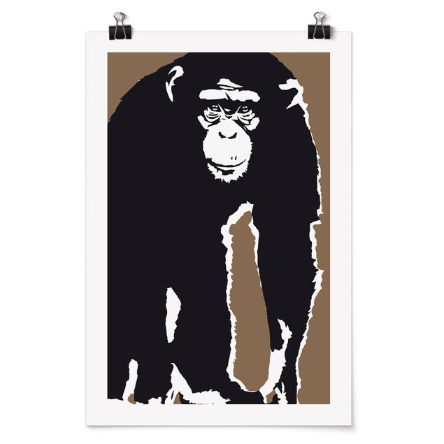 Plakater dyr No.TA10 Chimpanzee