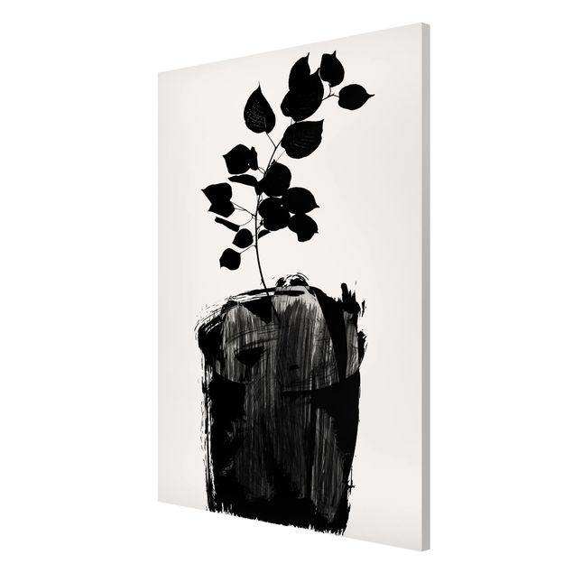 Magnettavler blomster Graphical Plant World - Black Leaves