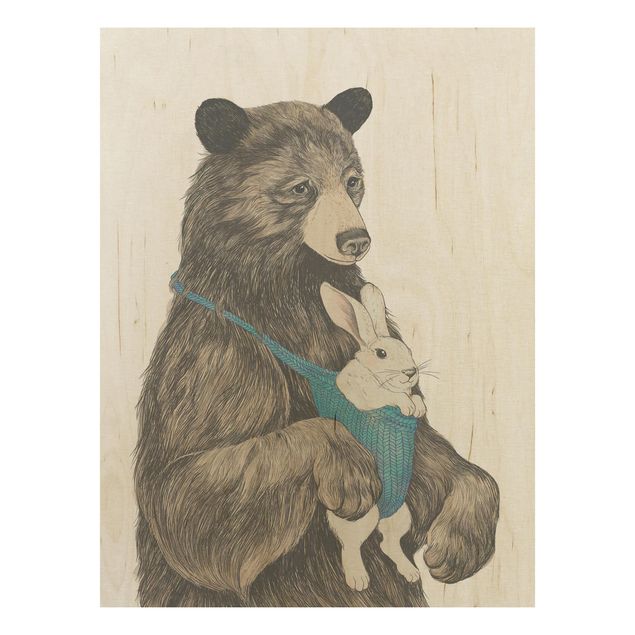 Billeder Illustration Bear And Bunny Baby