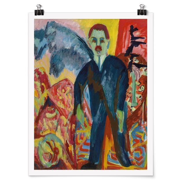 Plakater abstrakt Ernst Ludwig Kirchner - The Hospital Attendant