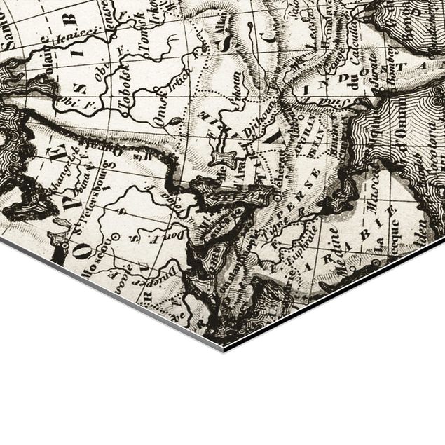 Billeder sort og hvid Old World Map Details