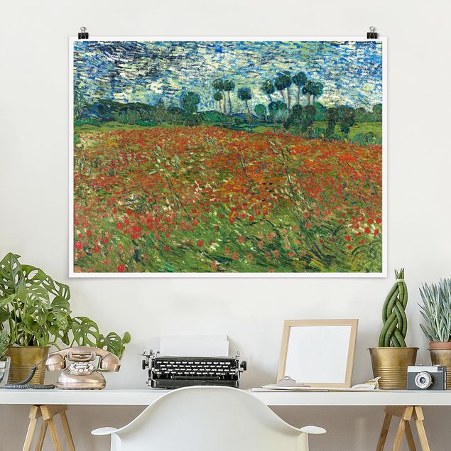 Billeder valmuer Vincent Van Gogh - Poppy Field