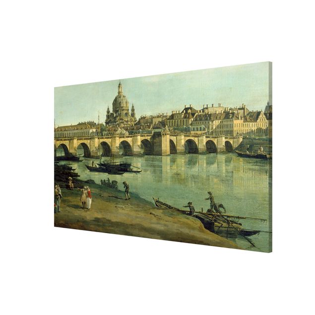køkken dekorationer Bernardo Bellotto - View of Dresden from the Right Bank of the Elbe with Augustus Bridge