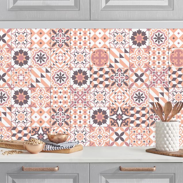 køkken dekorationer Geometrical Tile Mix Orange