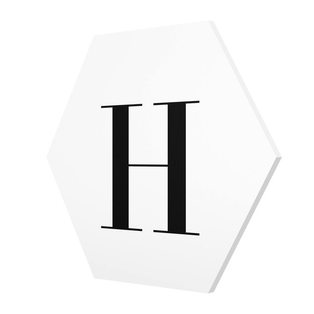 Billeder Letter Serif White H