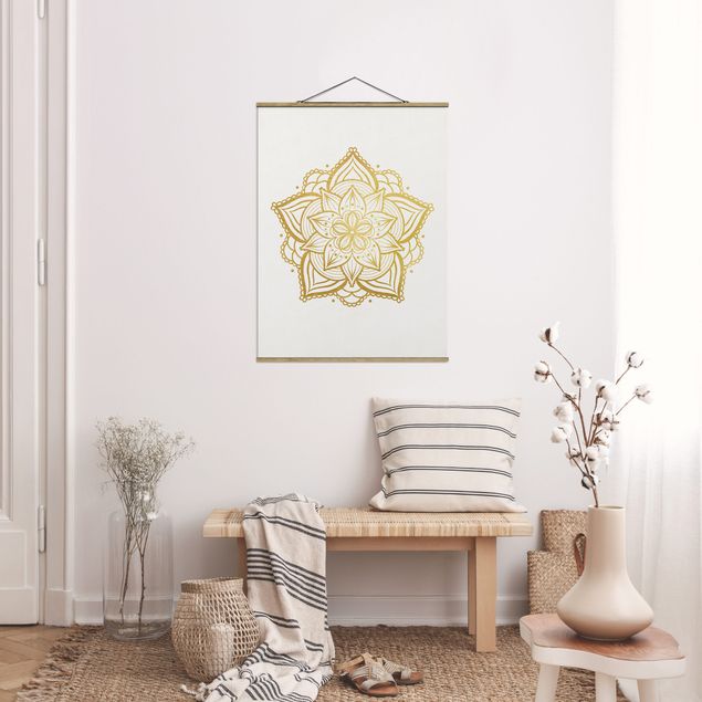 Billeder mønstre Mandala Flower Sun Illustration Set Gold