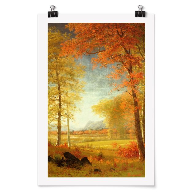 Kunst stilarter Albert Bierstadt - Autumn In Oneida County, New York