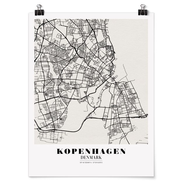 Plakater ordsprog Copenhagen City Map - Classic