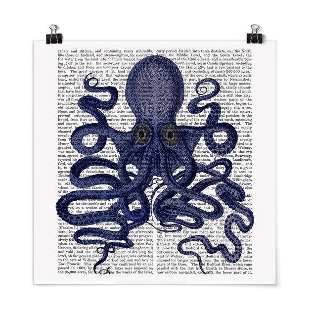 Plakater dyr Animal Reading - Octopus