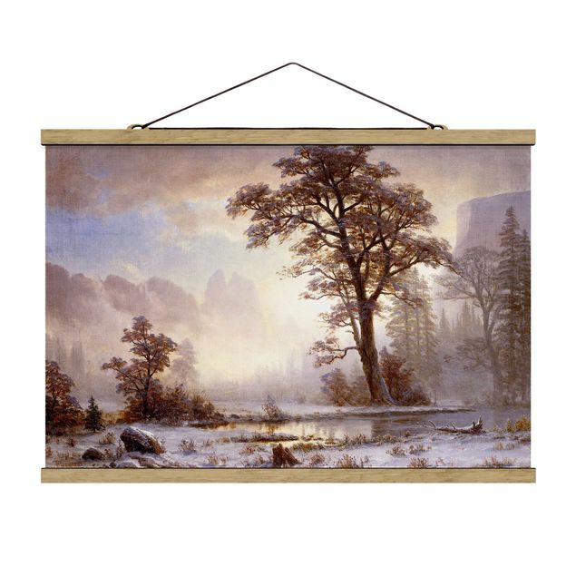 Billeder træer Albert Bierstadt - Valley of the Yosemite, Snow Fall