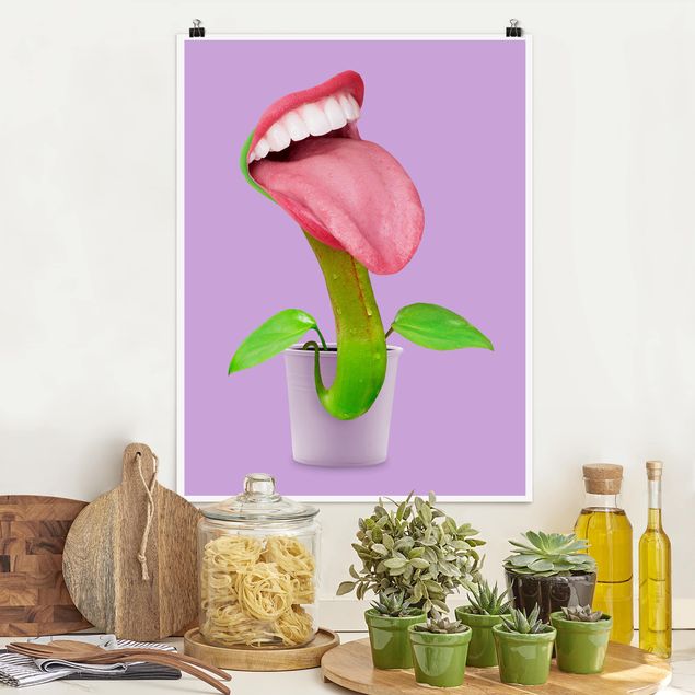 køkken dekorationer Carnivorous Plant With Mouth
