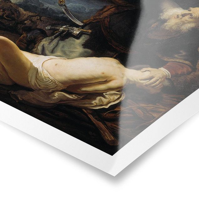 Billeder kunsttryk Rembrandt van Rijn - The Angel prevents the Sacrifice of Isaac