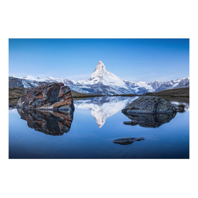 Billeder Schweiz Stellisee Lake In Front Of The Matterhorn