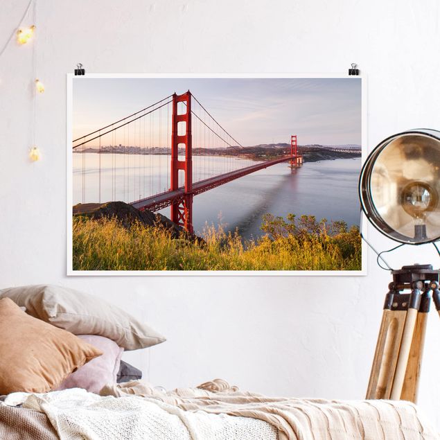 Plakater arkitektur og skyline Golden Gate Bridge In San Francisco