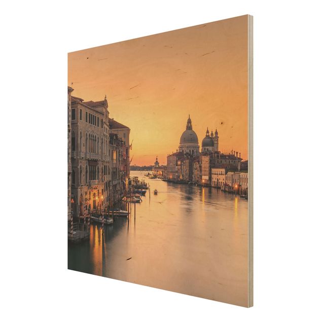 Prints på træ Golden Venice