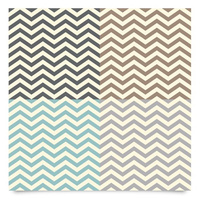 Møbelfolier sideborde Modern Zigzag Stripe Pattern In 4 Homely Colours