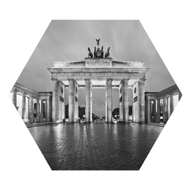Billeder sort og hvid Illuminated Brandenburg Gate II