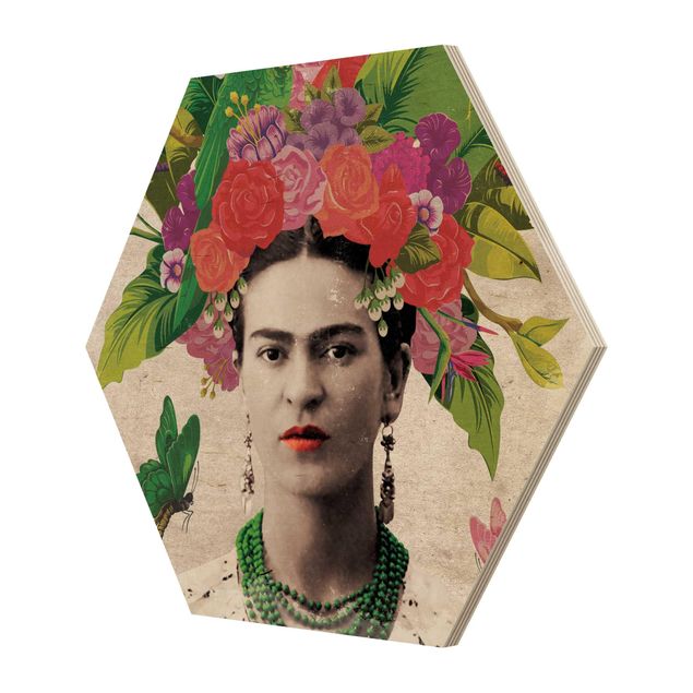 Kunsttryk Frida Kahlo - Flower Portrait