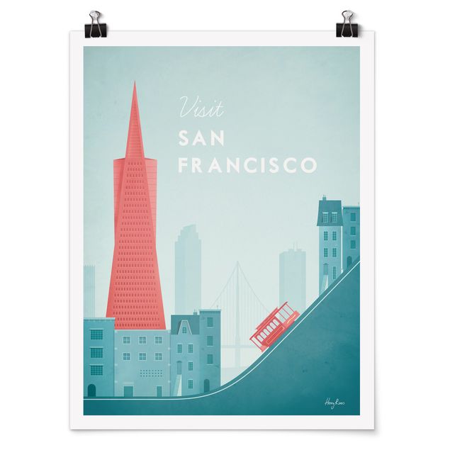 Plakater kunsttryk Travel Poster - San Francisco