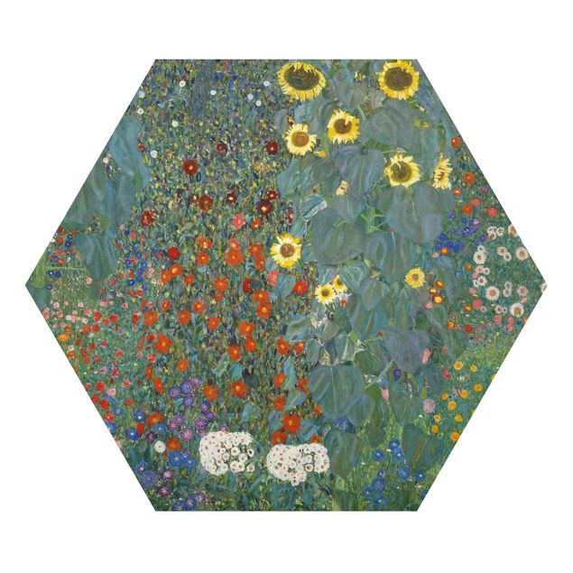 Billeder blomster Gustav Klimt - Garden Sunflowers