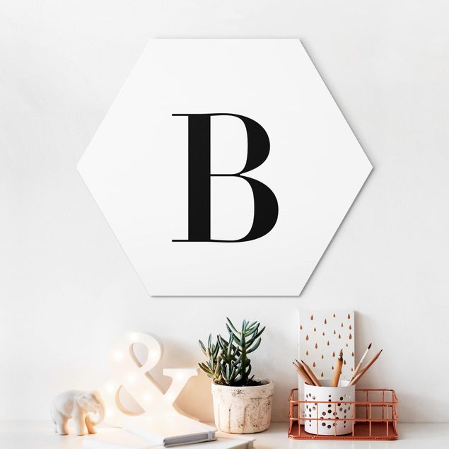 Billeder breve Letter Serif White B