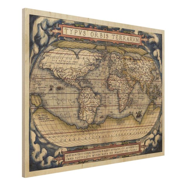 køkken dekorationer Historic World Map Typus Orbis Terrarum