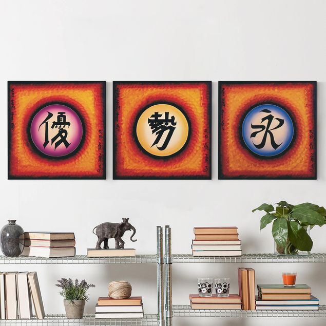 køkken dekorationer Chinese Characters Trio