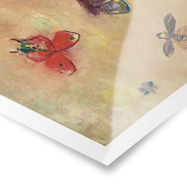 Billeder kunsttryk Odilon Redon - Colourful Butterflies
