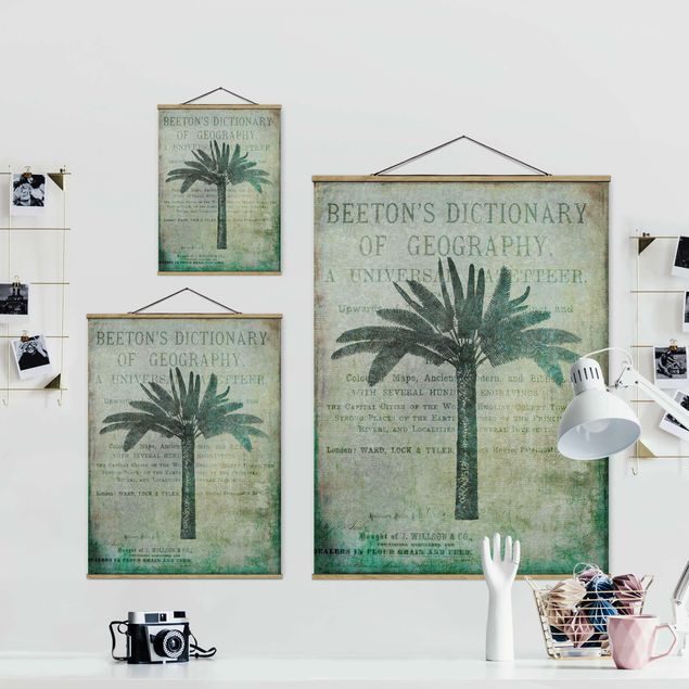Billeder grøn Vintage Collage - Antique Palme