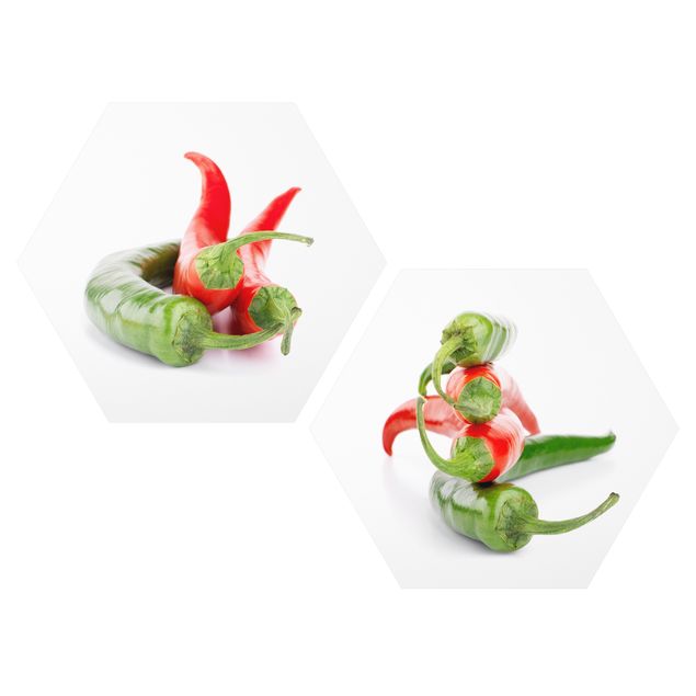 Billeder grøn Red and green peppers