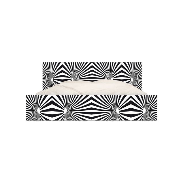 Selvklæbende folier Psychedelic Black And White pattern