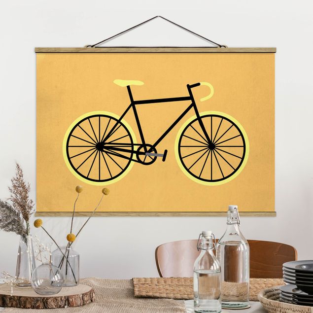 køkken dekorationer Bicycle In Yellow