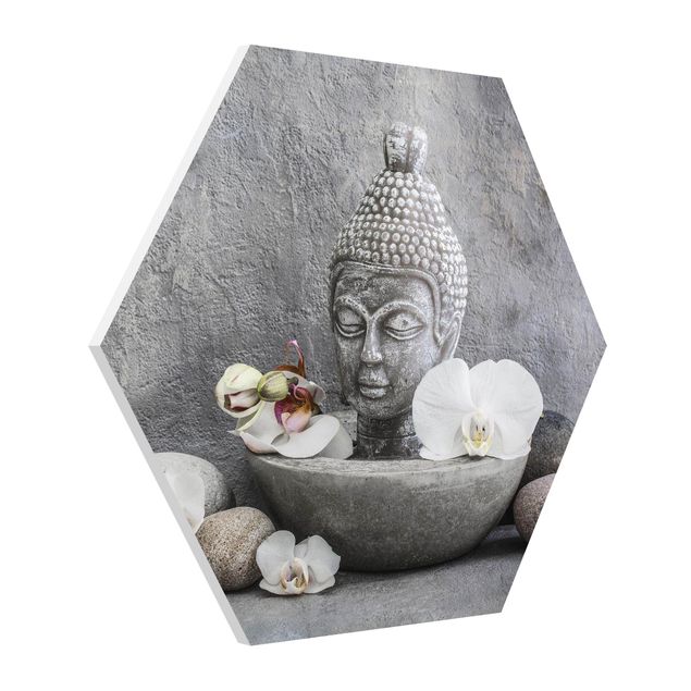 Billeder spirituelt Zen Buddha, Orchids And Stones