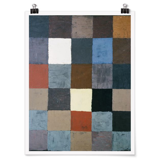 Plakater abstrakt Paul Klee - Color Chart (on Gray)