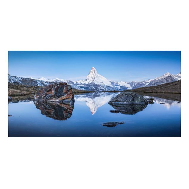 Billeder Schweiz Stellisee Lake In Front Of The Matterhorn