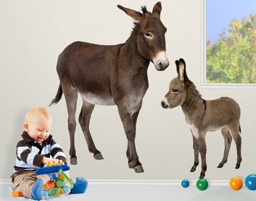 Børneværelse deco No.721 The Donkey Family