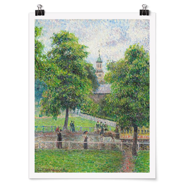 Kunst stilarter pointillisme Camille Pissarro - Saint Anne's Church, Kew, London