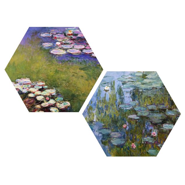Billeder kunsttryk Claude Monet - Water Lilies Set