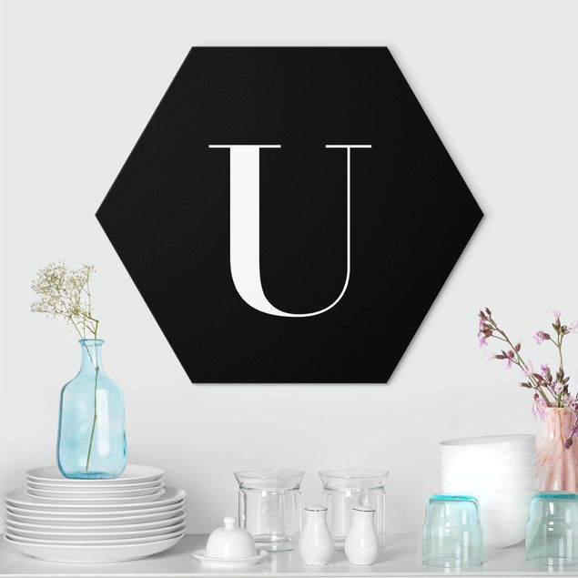 køkken dekorationer Letter Serif Black U