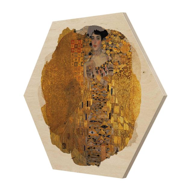 Sekskantede billeder WaterColours - Gustav Klimt - Portrait Of Adele Bloch-Bauer I