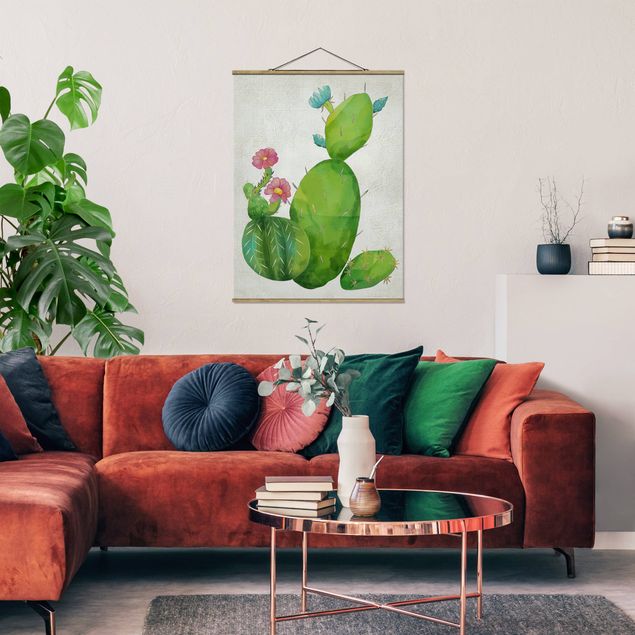 Billeder blomster Cactus Family In Pink And Turquoise