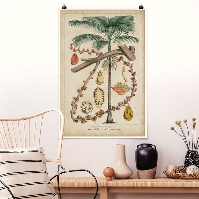 køkken dekorationer Vintage Board Exotic Palms II