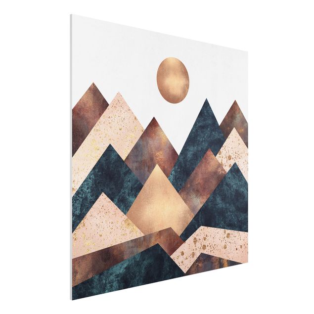 Billeder bjerge Geometric Mountains Bronze