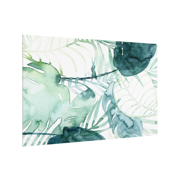 Stænkplader glas mønstre Palm Fronds In Water Color II