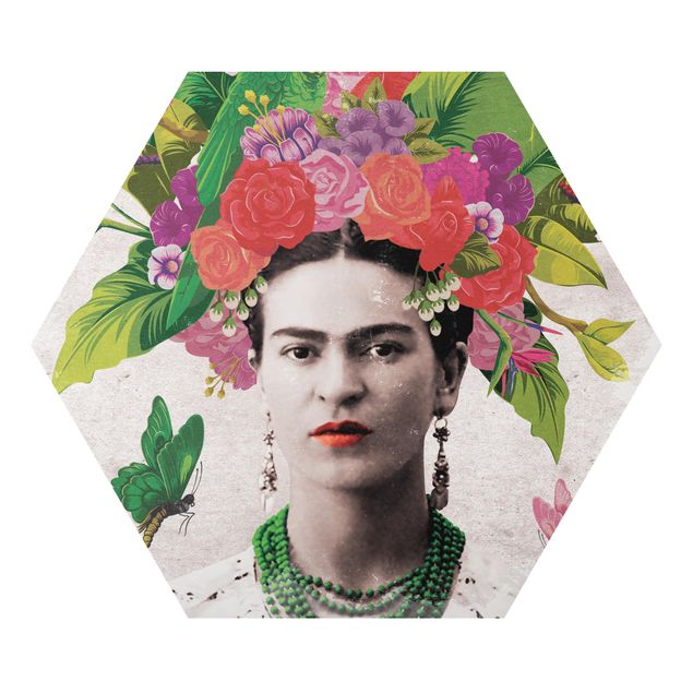 Billeder kunsttryk Frida Kahlo - Flower Portrait