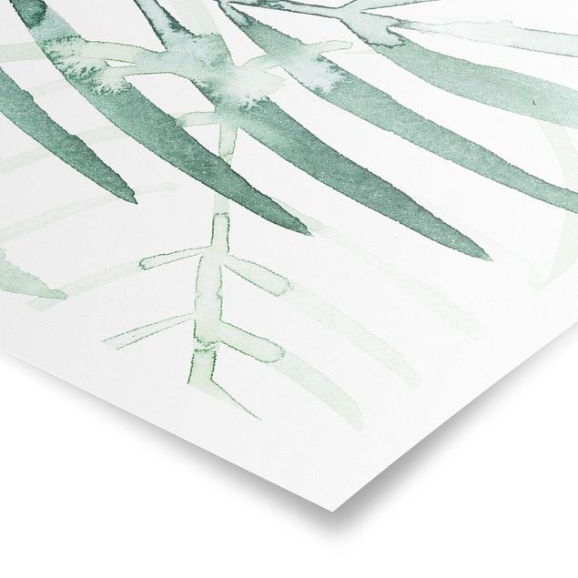Billeder grøn Palm Fronds In Watercolour I