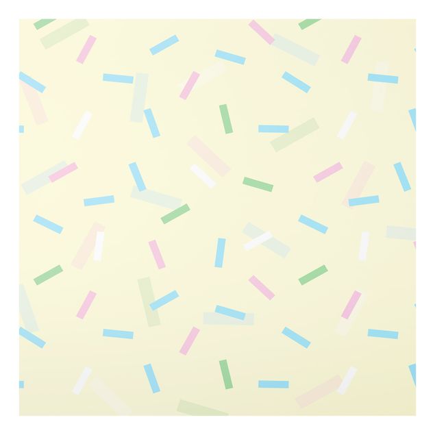 Stænkplader glas Colourful Confetti Of Pastel Stripes