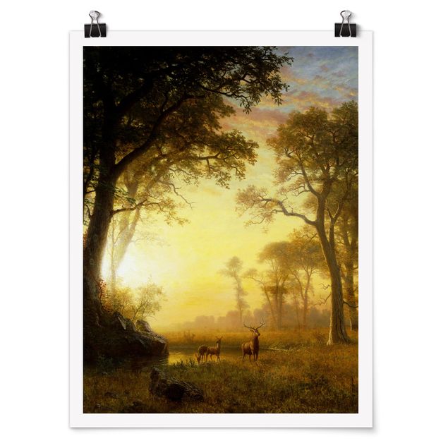 Billeder træer Albert Bierstadt - Light in the Forest